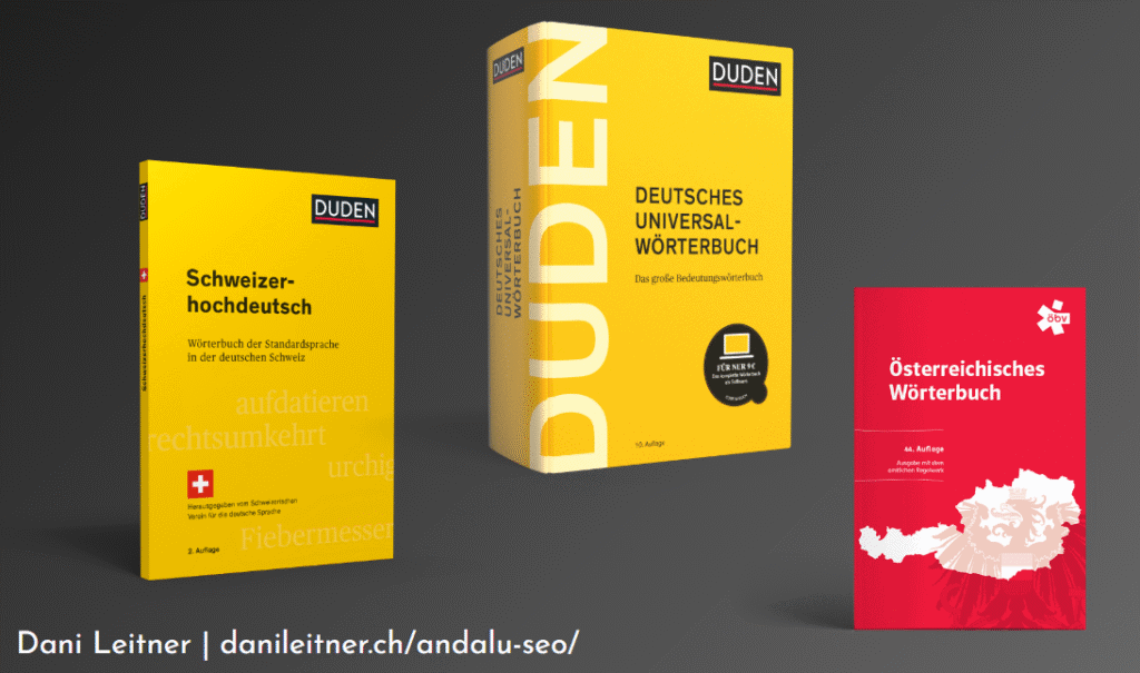 German, Austrian and Swiss Dictionary