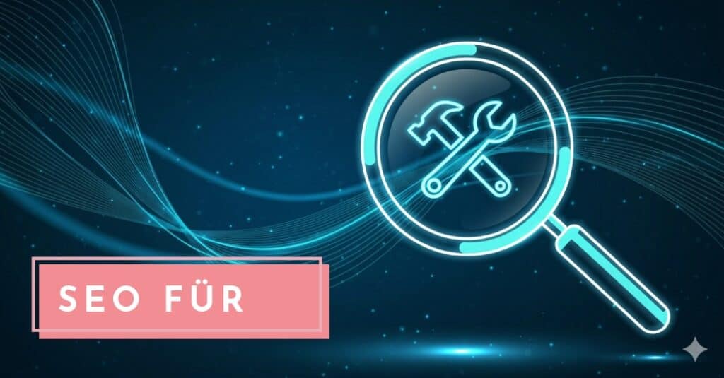 Schematisches Titelbild für Blogpost SEO für Handwerker